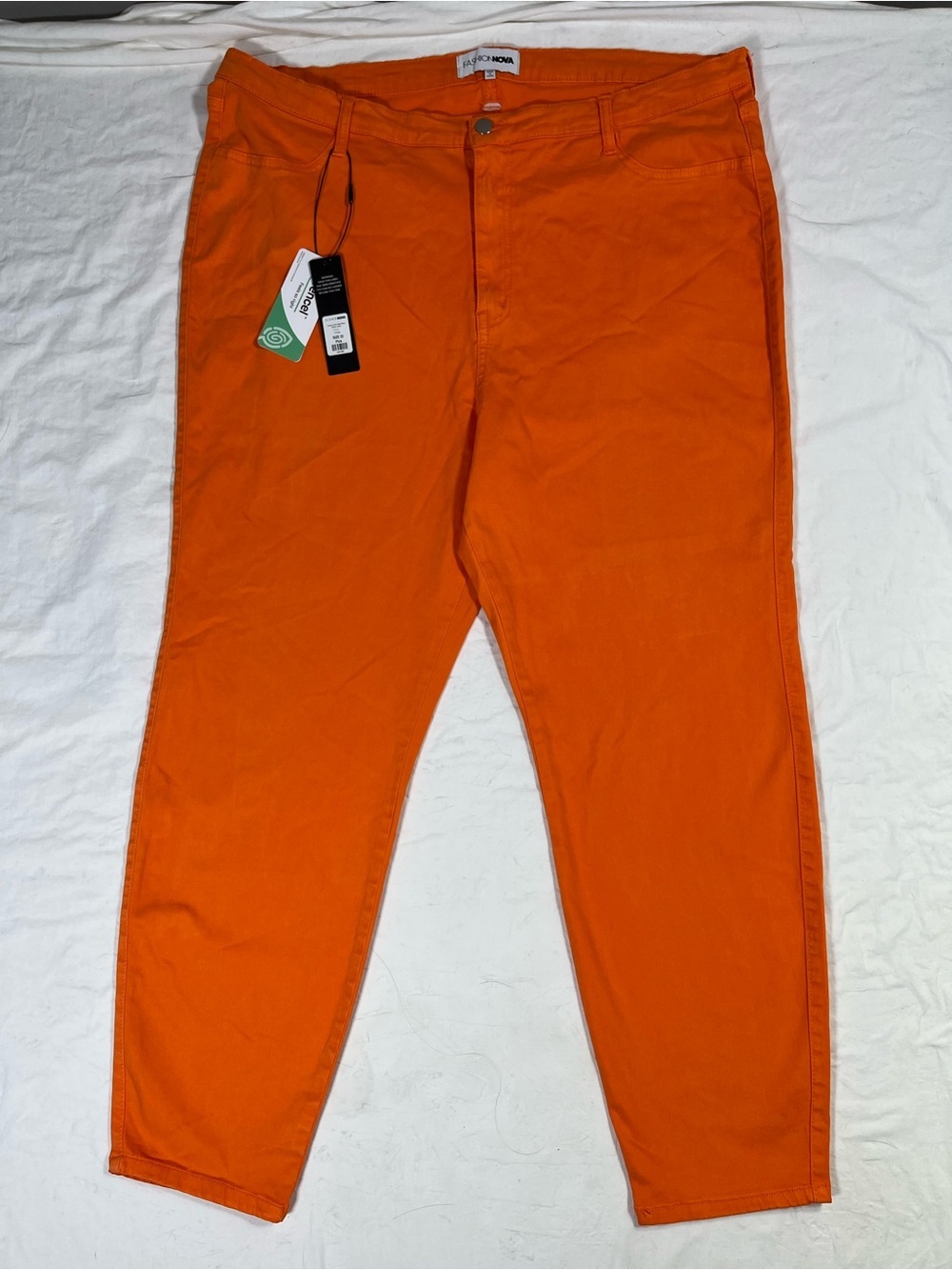 Fashion Nova Orange Skinny Jeans Size 22